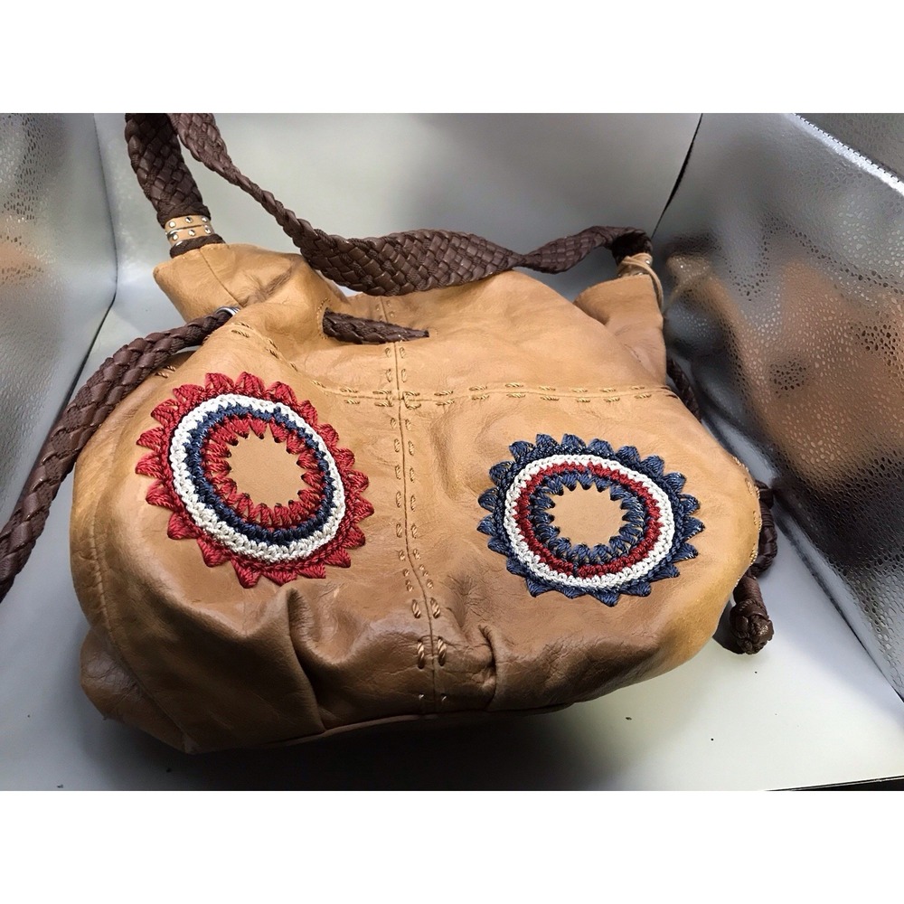 Sak Leather Purse Shoulder Bag Hobo Braided Strap Bohemium‎ - Picture 2 of 7